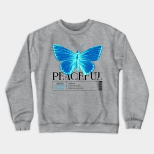 Retro Peaceful Mind Mental Health Reminder Crewneck Sweatshirt